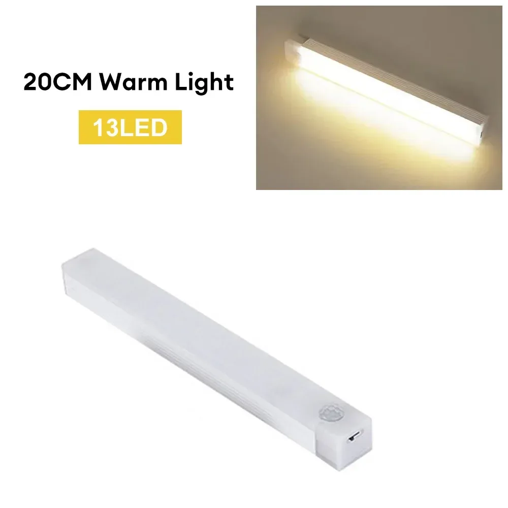 Veilleuse LED sans fil à détecteur de mouvement, rechargeable via USB-C, pour armoire, escalier et cuisine 9