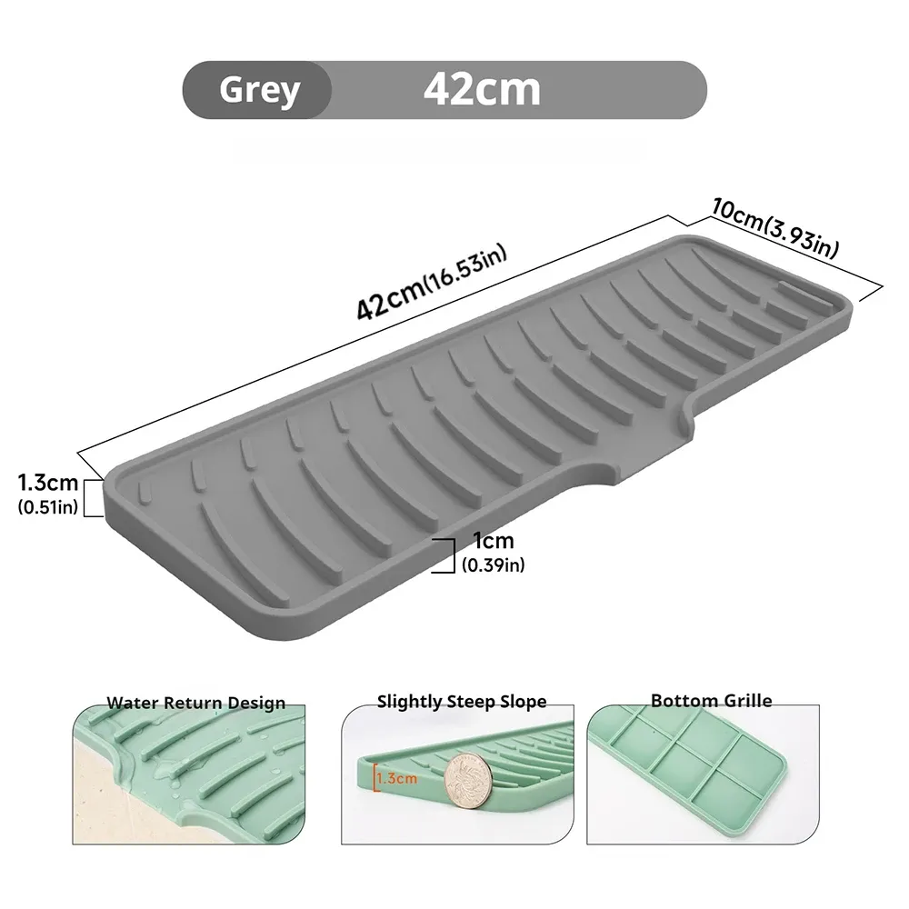 Tapis en silicone pour évier, en situation