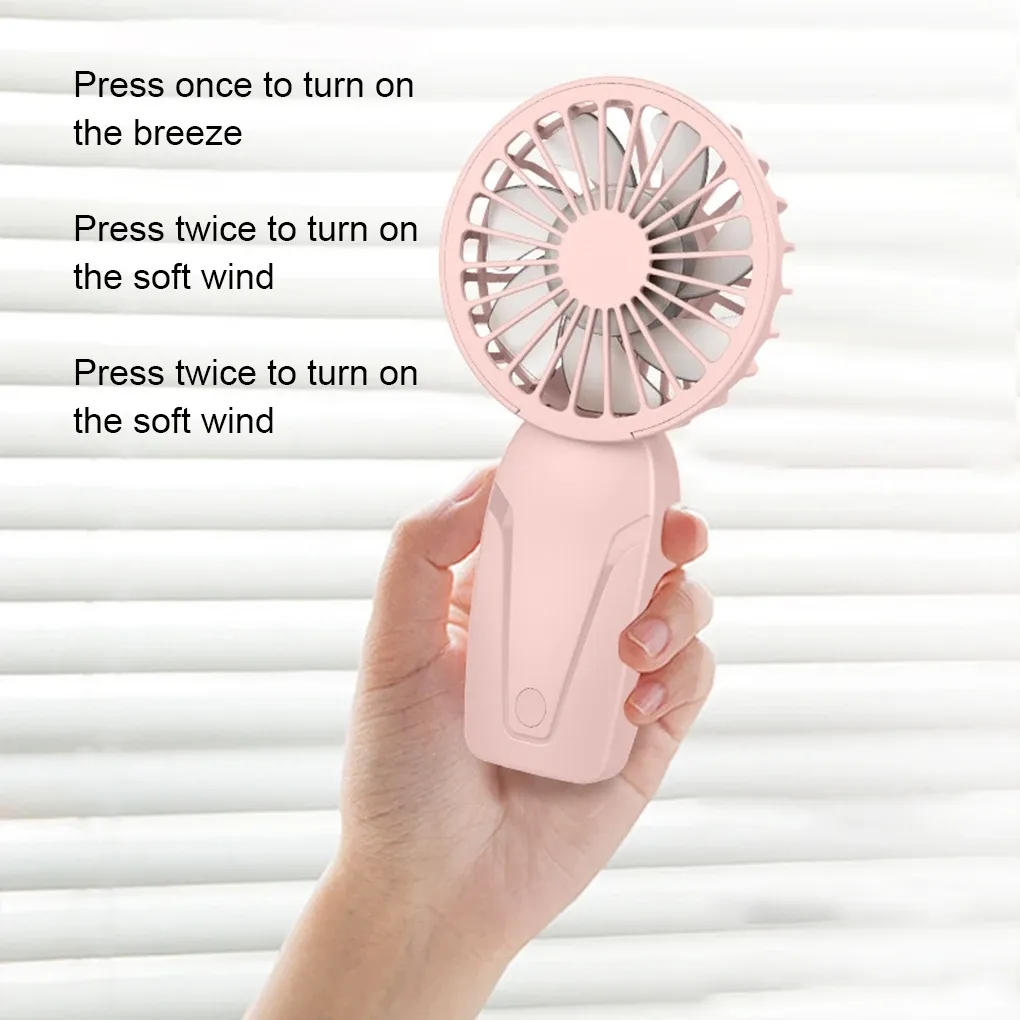 Ventilateur de poche ABS portable, léger, rechargeable par USB, design mignon, mini ventilateur de refroidissement 3