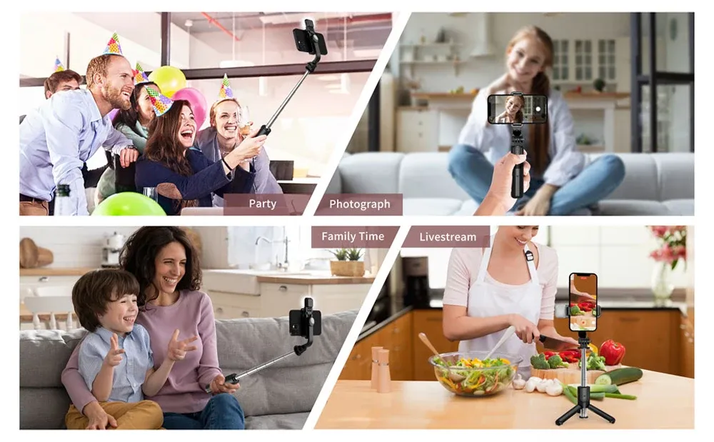 Perche à selfie Bluetooth, moment entre amis