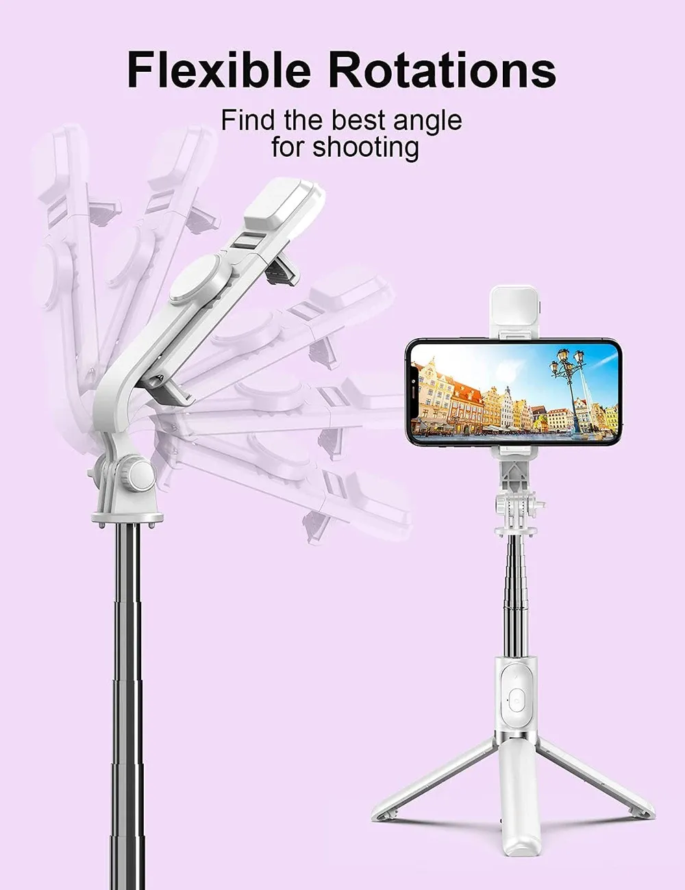 Perche à selfie Bluetooth, rendu photo