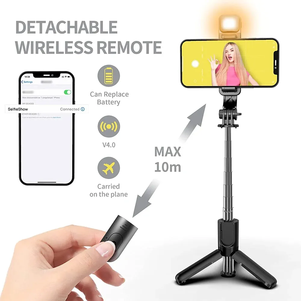 Perche à selfie Bluetooth, mise en situation