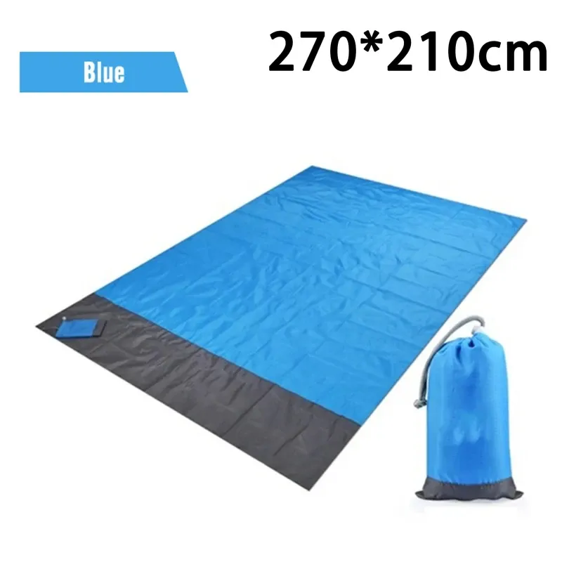 Tapis de plage imperméable extra large, couverture de camping d'extérieur pliable, tapis de pique-nique léger et portable sans sable 7