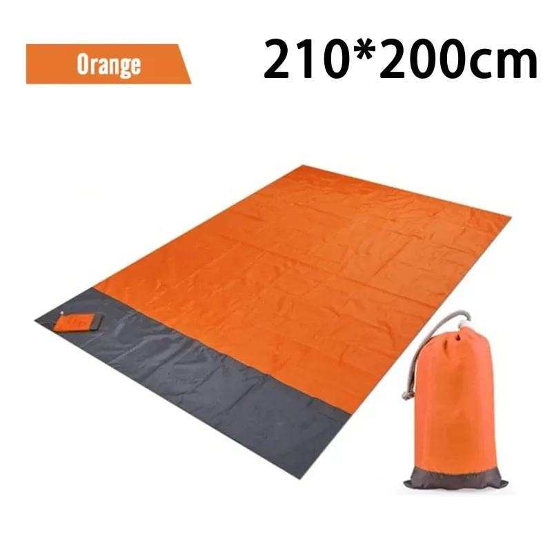 Tapis de plage imperméable extra large, couverture de camping d'extérieur pliable, tapis de pique-nique léger et portable sans sable 9