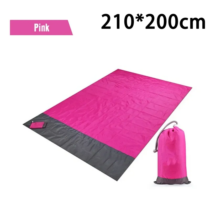 Tapis de plage imperméable extra large, couverture de camping d'extérieur pliable, tapis de pique-nique léger et portable sans sable 10