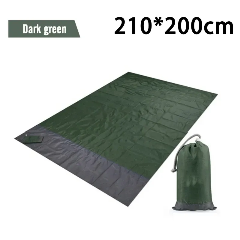 Tapis de plage imperméable extra large, couverture de camping d'extérieur pliable, tapis de pique-nique léger et portable sans sable 11