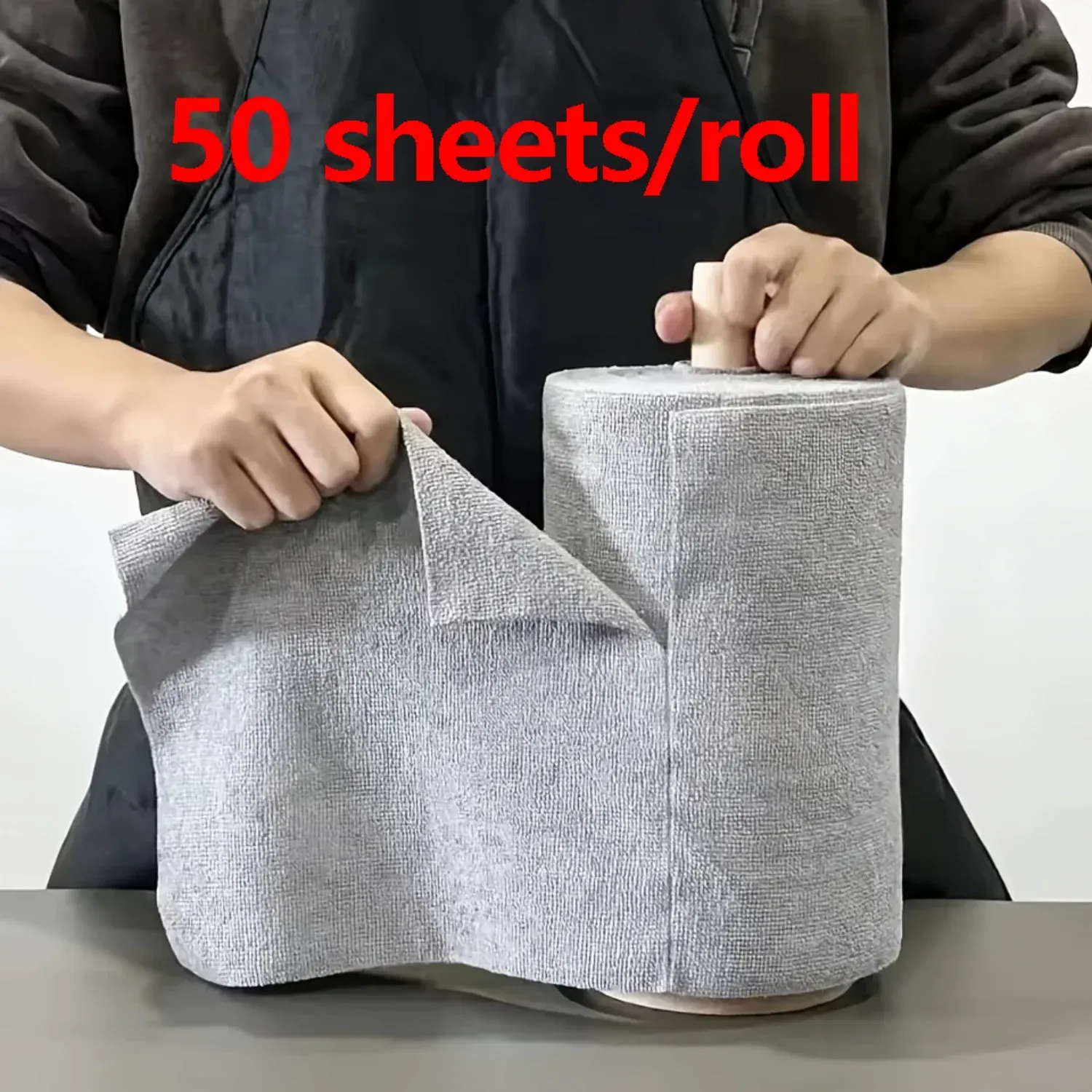 Lot de 50 chiffons en microfibre réutilisables, double face, pour la vaisselle, les ustensiles et le verre – Accessoire de cuisine - Image 1