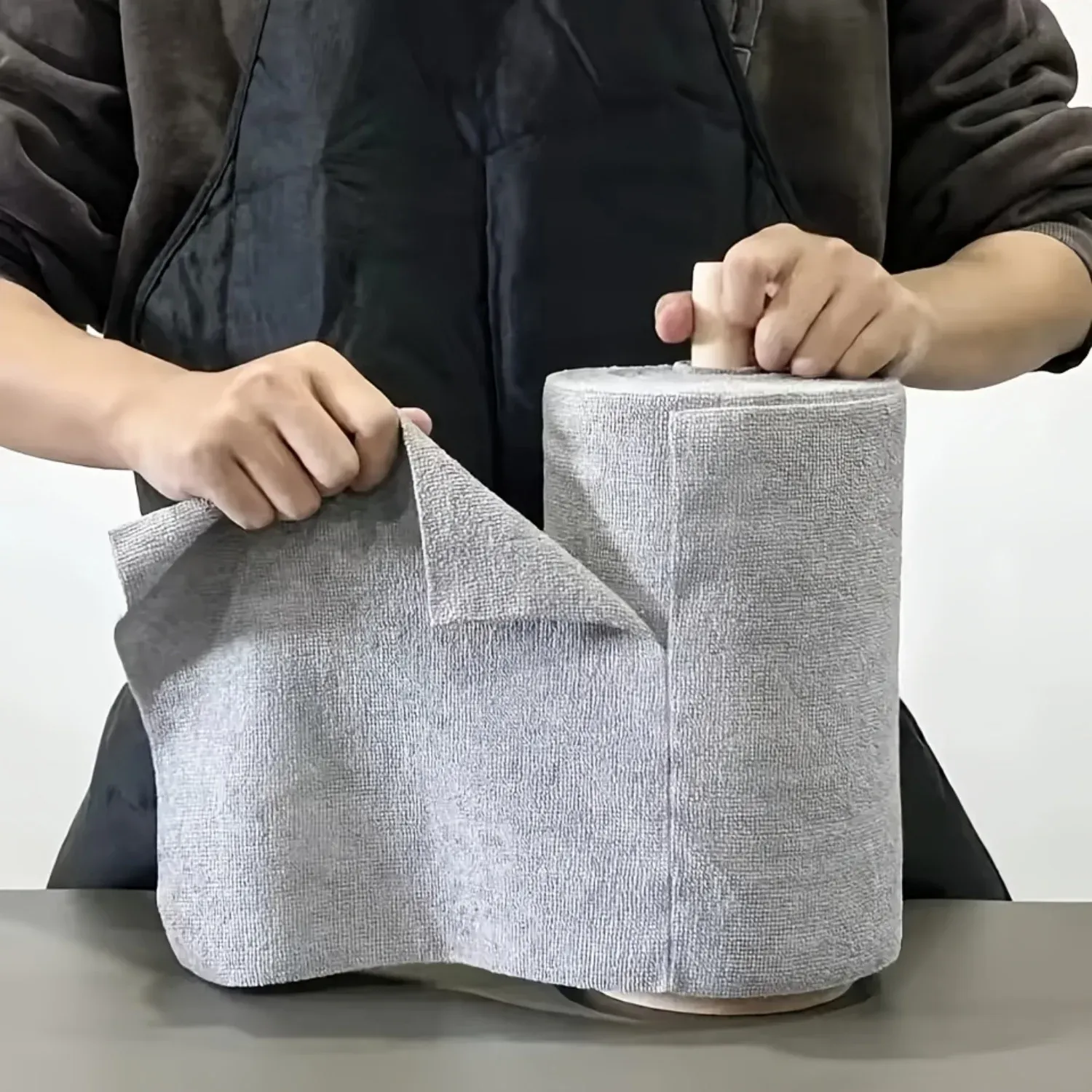 Rouleau de torchons en microfibre réutilisables