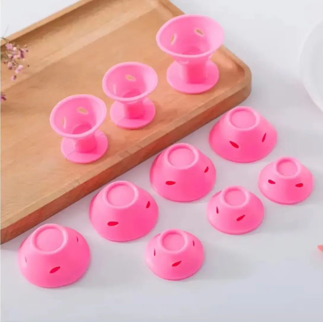 10/20 pièces Bigoudis en silicone souple sans chaleur, rouleaux à cheveux sans clips, outils de coiffure DIY 2