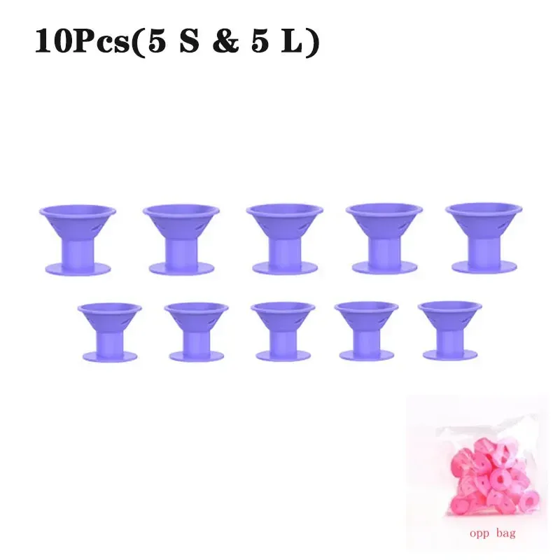 10/20 pièces Bigoudis en silicone souple sans chaleur, rouleaux à cheveux sans clips, outils de coiffure DIY 12