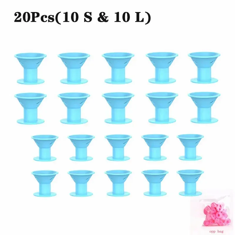 10/20 pièces Bigoudis en silicone souple sans chaleur, rouleaux à cheveux sans clips, outils de coiffure DIY 10