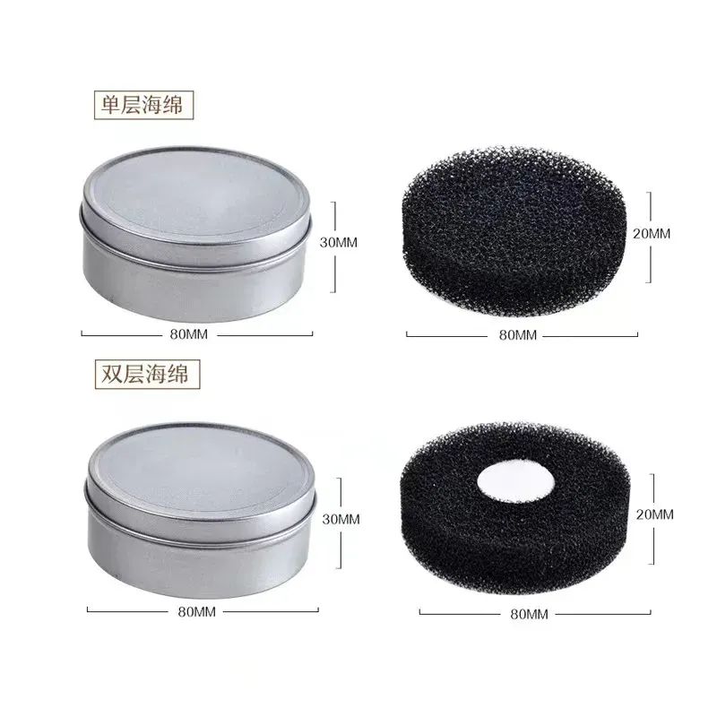 Éponge de nettoyage pour pinceaux de maquillage au charbon actif
