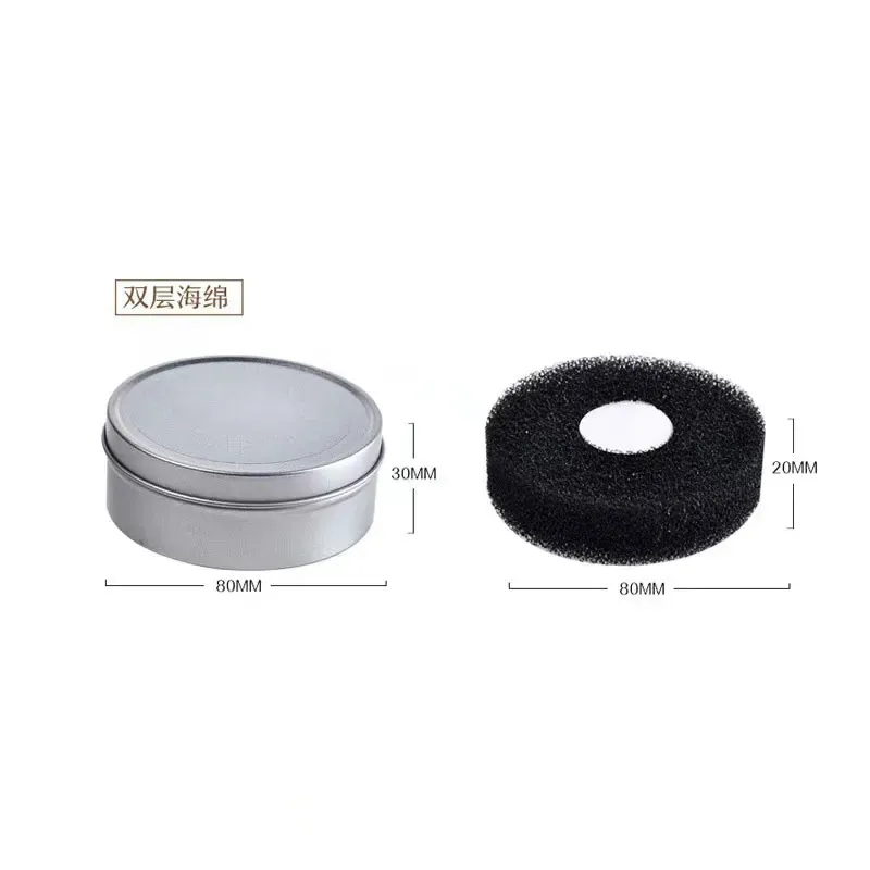 Éponge de nettoyage au charbon actif pour pinceaux de maquillage avec boîte 11