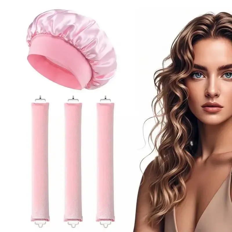Bigoudis sans chaleur, bandeau boucleur, rouleaux à cheveux sans chaleur, boucles paresseuses avec crochet, tige souple et flexible pour dormir, outils de coiffure 15