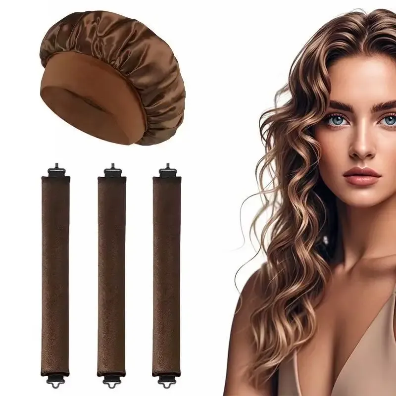Bigoudis sans chaleur, bandeau boucleur, rouleaux à cheveux sans chaleur, boucles paresseuses avec crochet, tige souple et flexible pour dormir, outils de coiffure 16