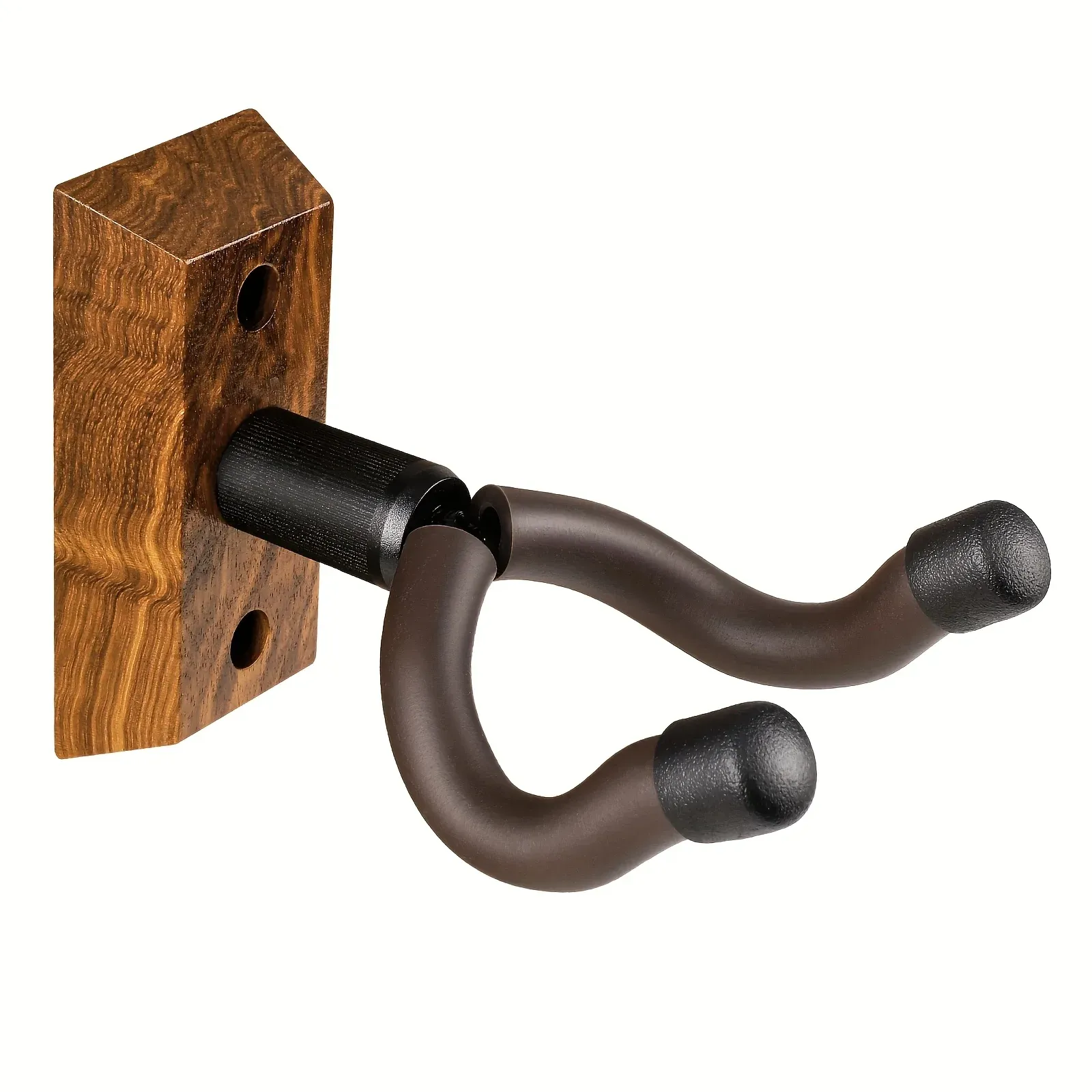 Support mural pour guitare en bois de zèbre, cintre pour guitare avec crochets rotatifs, adapté à toutes les tailles de guitares, lot de 1 pièce 2