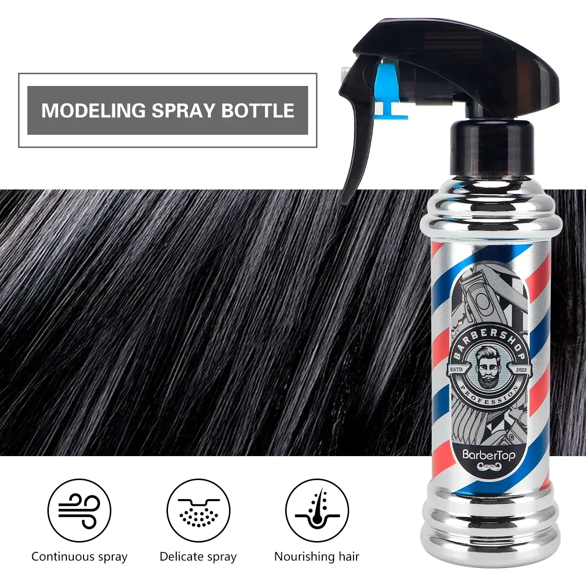 Pulvérisateur d'eau professionnel pour salon de coiffure, flacon pulvérisateur pour barbier, accessoire de coiffure 3