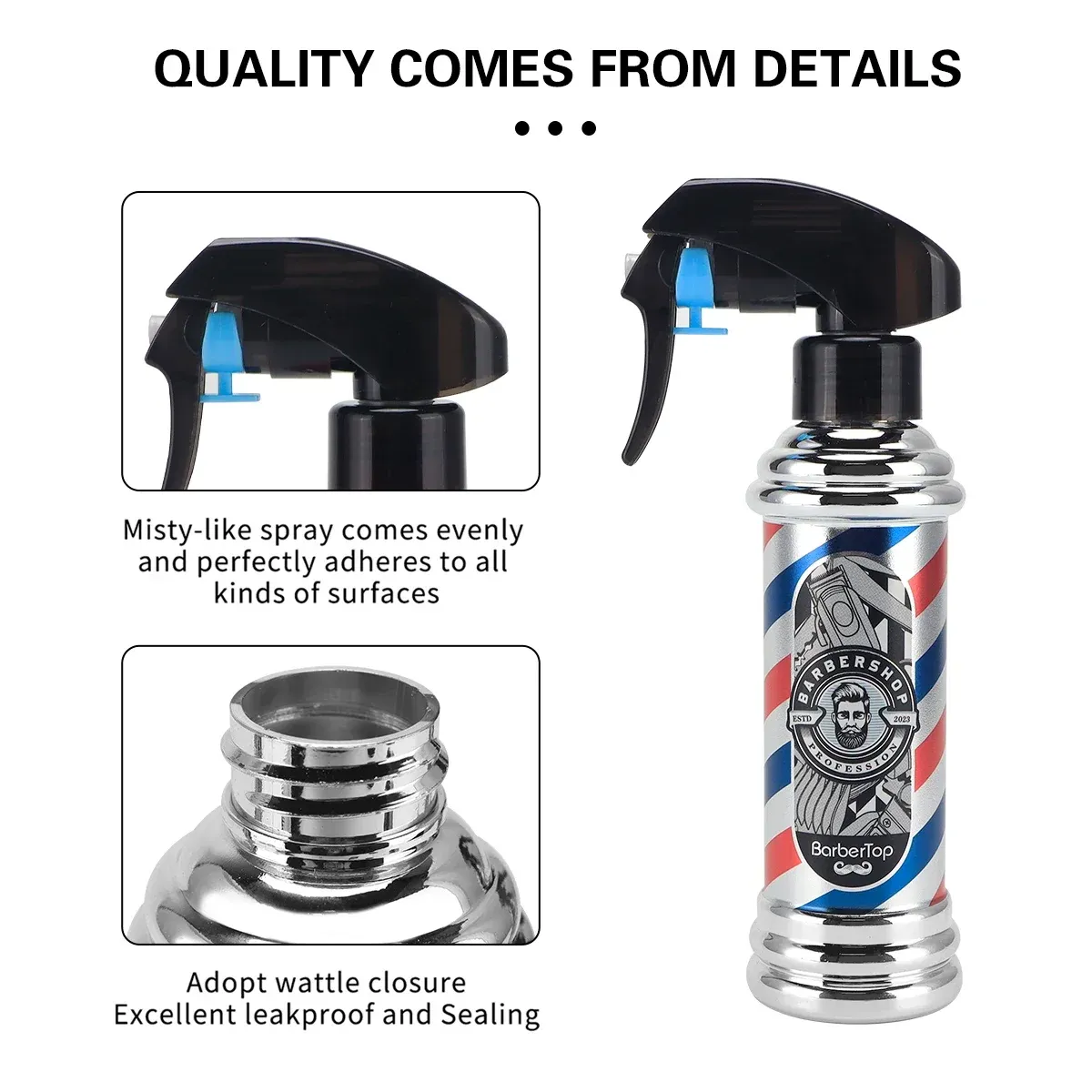 Pulvérisateur d'eau professionnel pour salon de coiffure, flacon pulvérisateur pour barbier, accessoire de coiffure 4