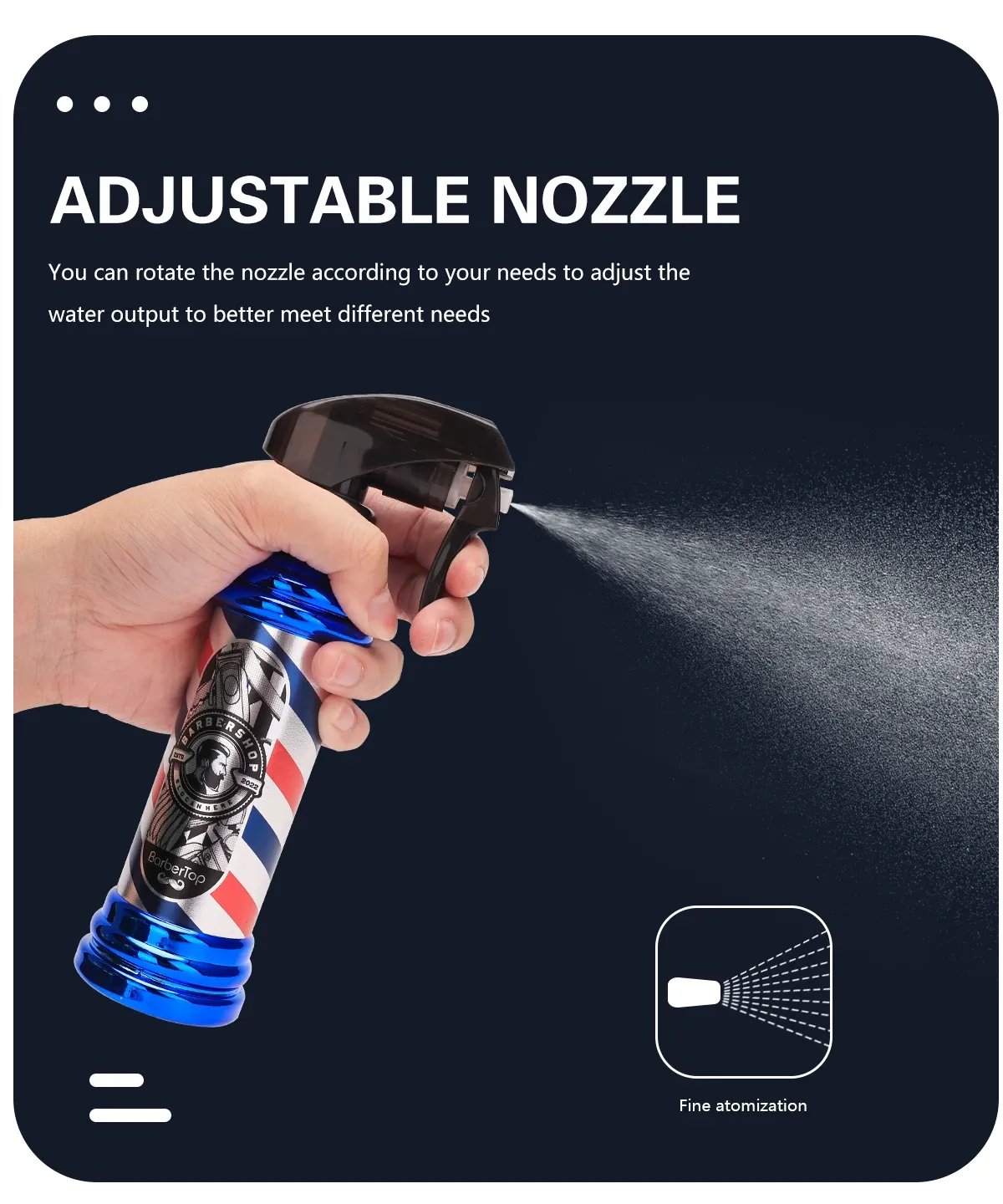 Pulvérisateur d'eau professionnel, détail du design