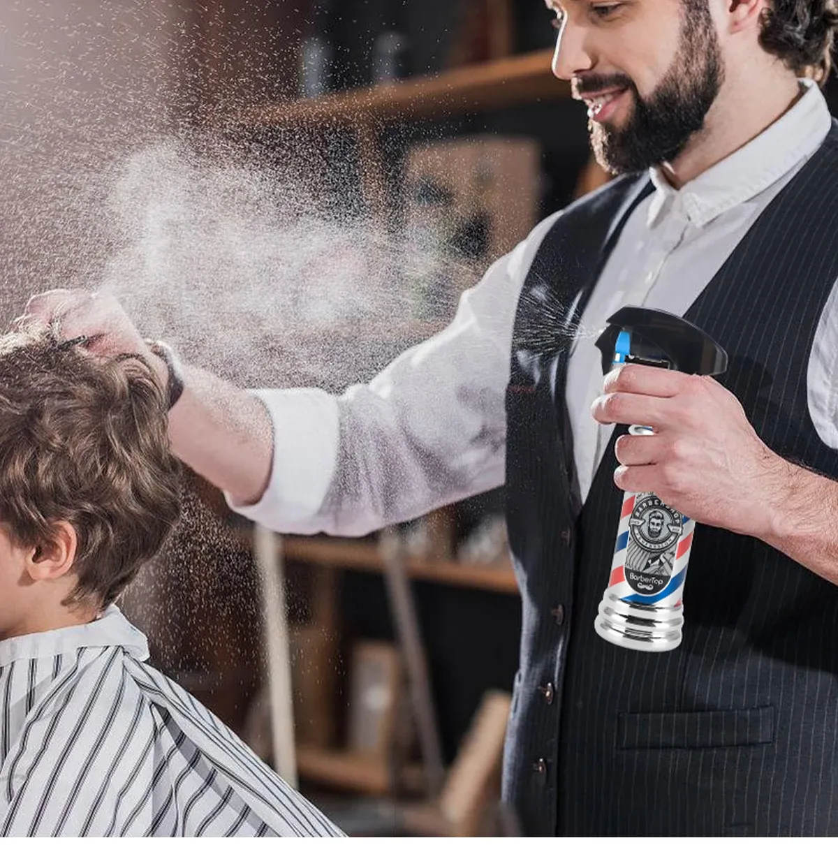 Pulvérisateur d'eau professionnel, utilisation en salon
