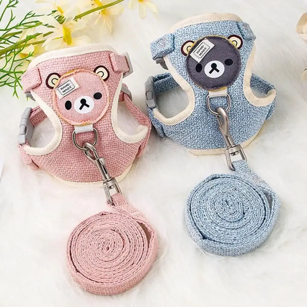 Joli petit gilet pour animaux de compagnie avec sangle de poitrine et laisse pour chien - Image 1