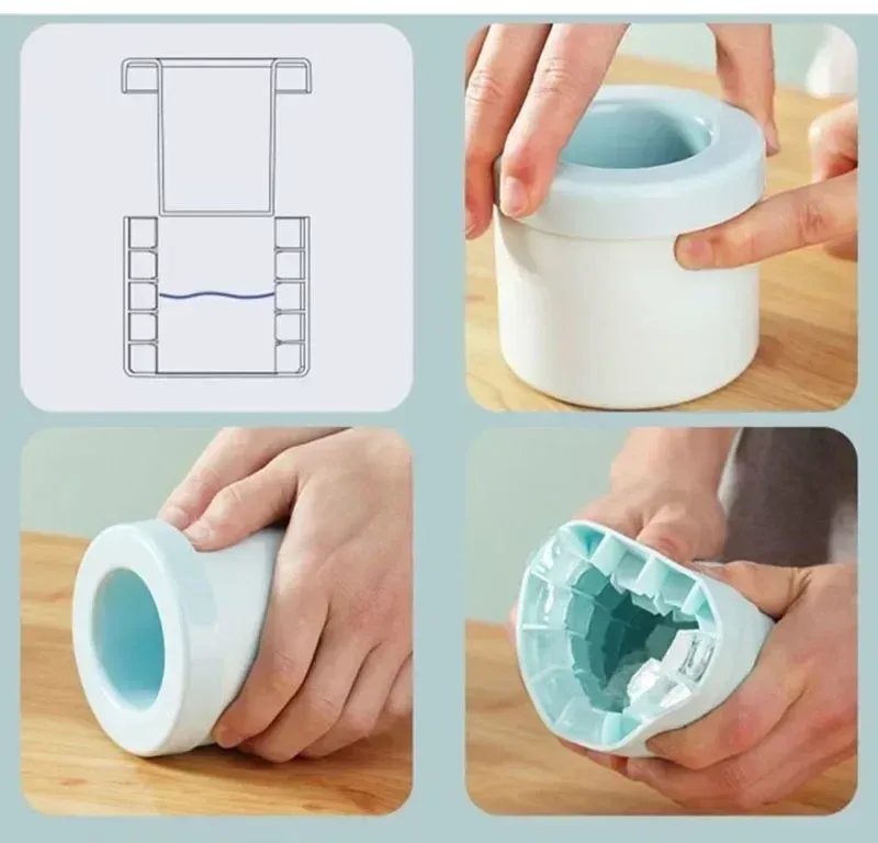 Moule à glaçons en silicone dans un cadre lifestyle