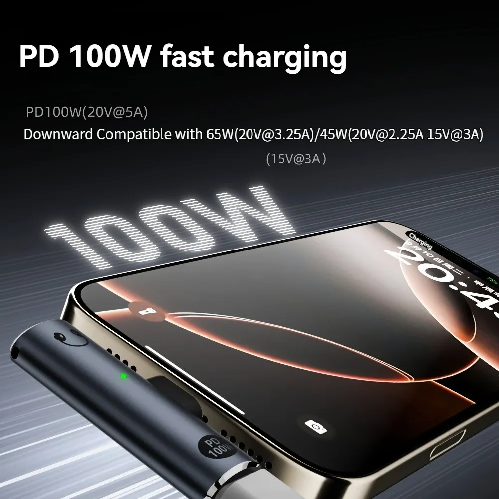 Adaptateur USB-C vers Jack 3,5 mm 2 en 1 avec charge rapide PD 100 W pour casque audio, compatible ordinateur portable et smartphone 3