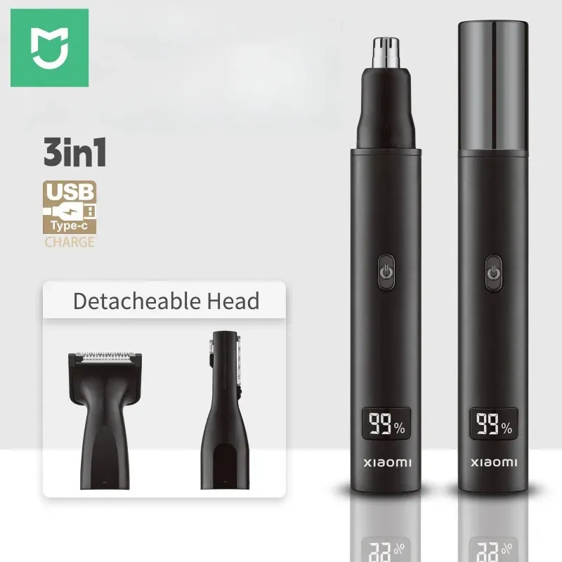 Tondeuse électrique 3-en-1 Mijia pour homme : nez, oreilles, barbe, pattes et sourcils, sans douleur, rechargeable - Image 1