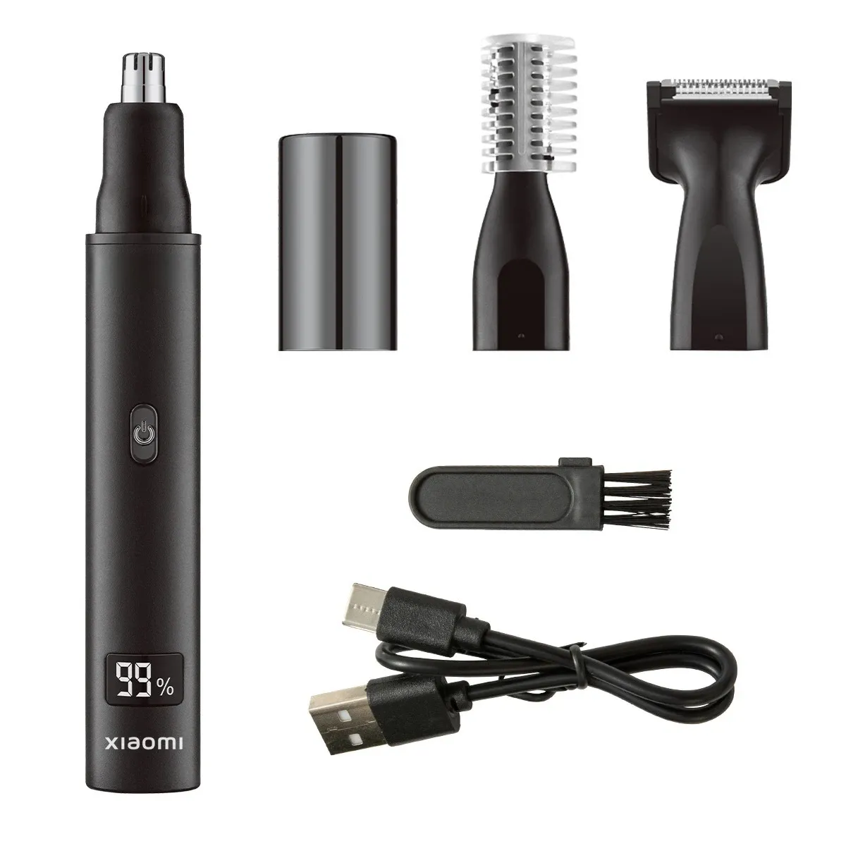 Tondeuse électrique 3-en-1 Mijia pour homme : nez, oreilles, barbe, pattes et sourcils, sans douleur, rechargeable 7