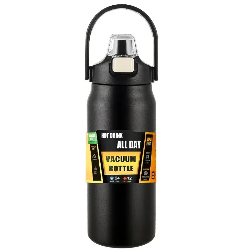 Bouteille isotherme portable en acier inoxydable 304 avec paille, pour le sport et l'extérieur 7