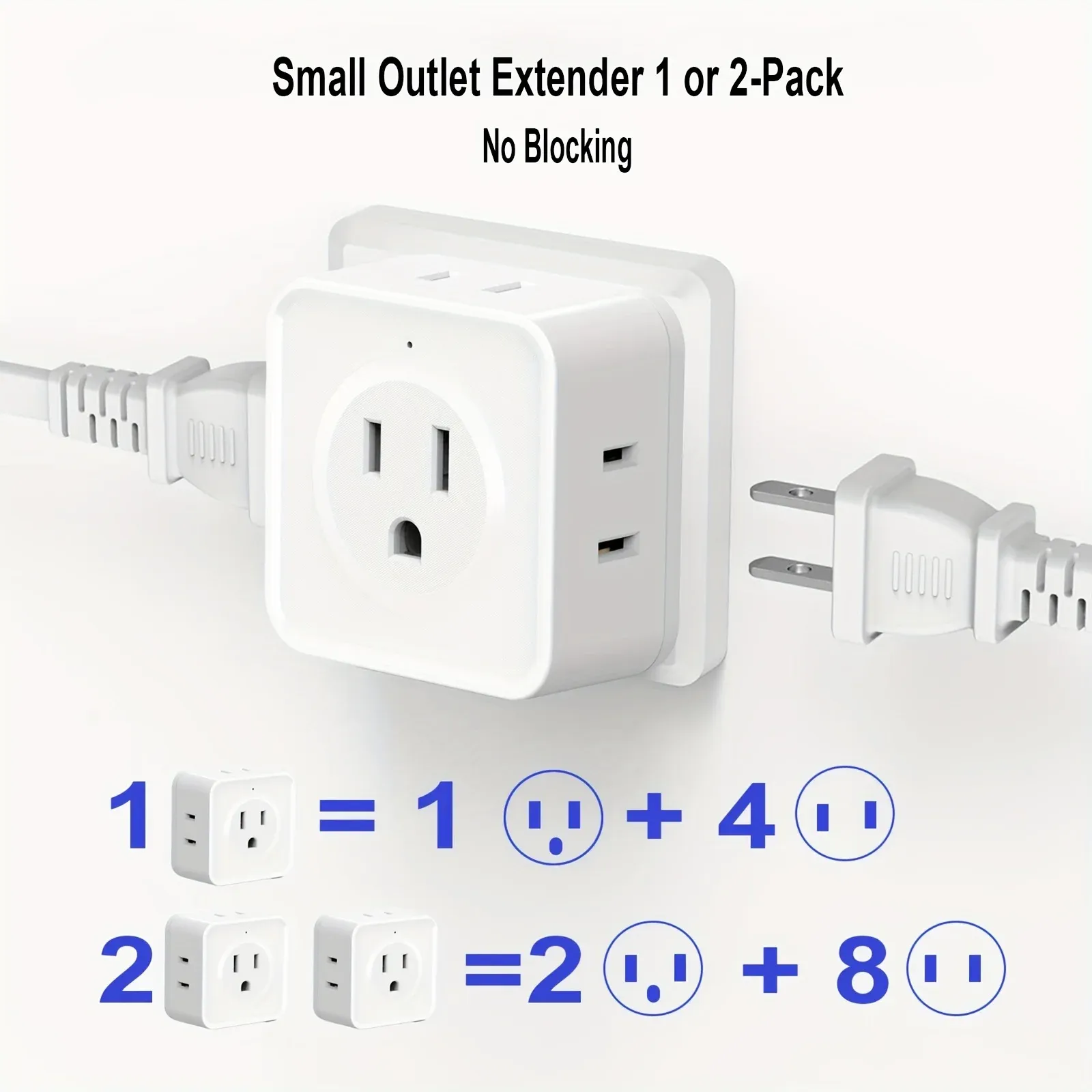 Extension multi-prises 5 voies, finition soignée