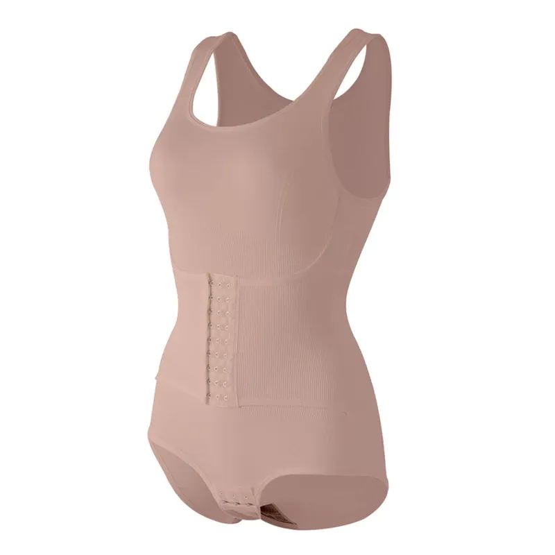 Combinaison de gaine pour femme avec fermeture éclair, ceinture ventre gainante, entrejambe à pression et corset amincissant 7