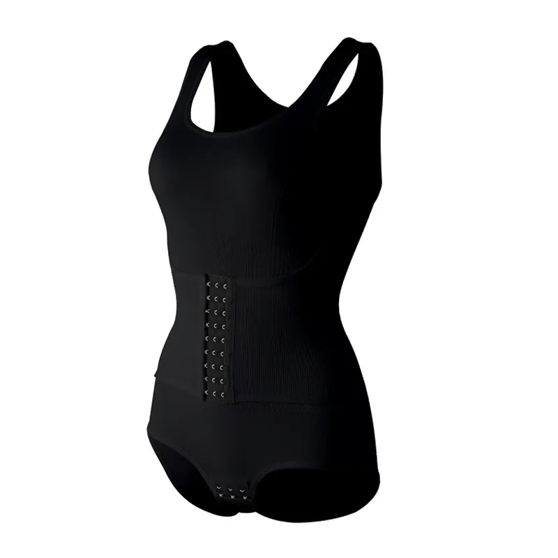 Combinaison de gaine pour femme avec fermeture éclair, ceinture ventre gainante, entrejambe à pression et corset amincissant 15