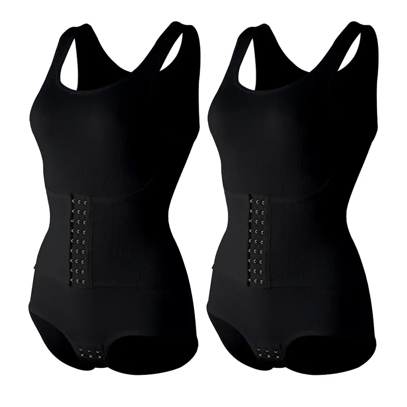 Combinaison de gaine pour femme avec fermeture éclair, ceinture ventre gainante, entrejambe à pression et corset amincissant 13