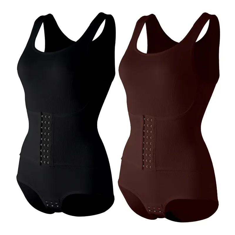 Combinaison de gaine pour femme avec fermeture éclair, ceinture ventre gainante, entrejambe à pression et corset amincissant 10