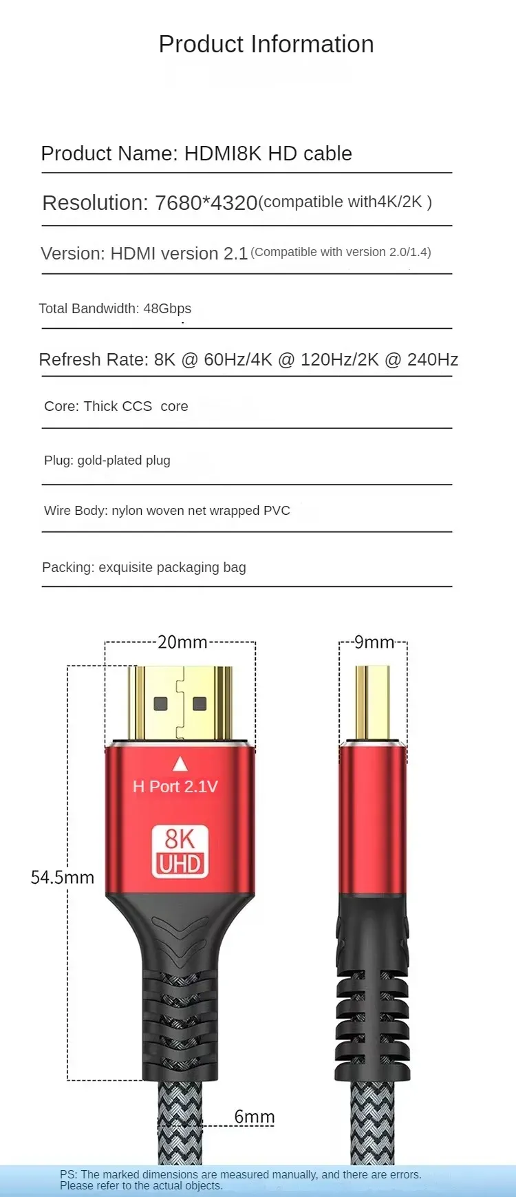 Câble HDMI 2.1 8K en situation d'utilisation