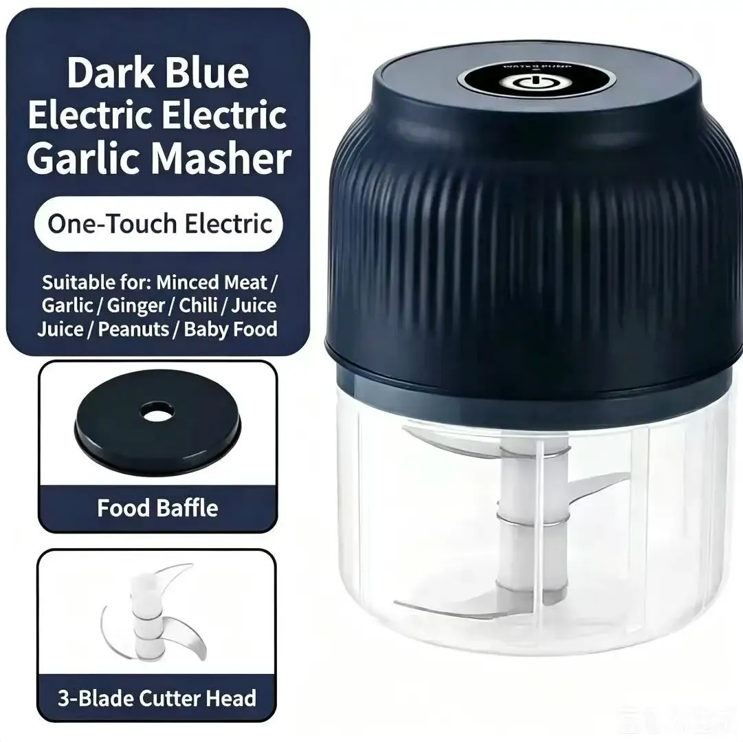 Mini hachoir à ail électrique sans fil rechargeable par USB 7