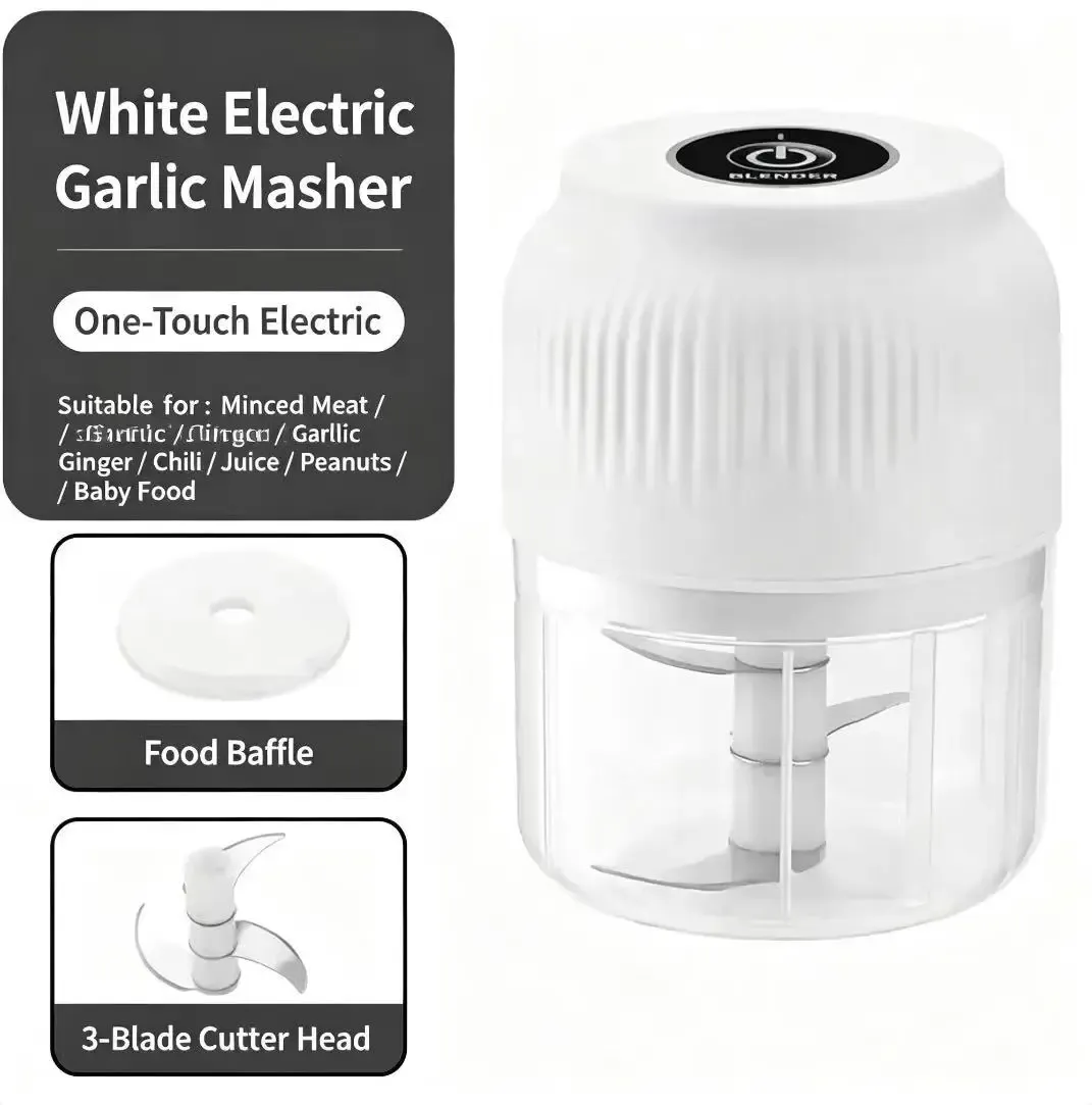 Mini hachoir à ail électrique sans fil rechargeable par USB 9