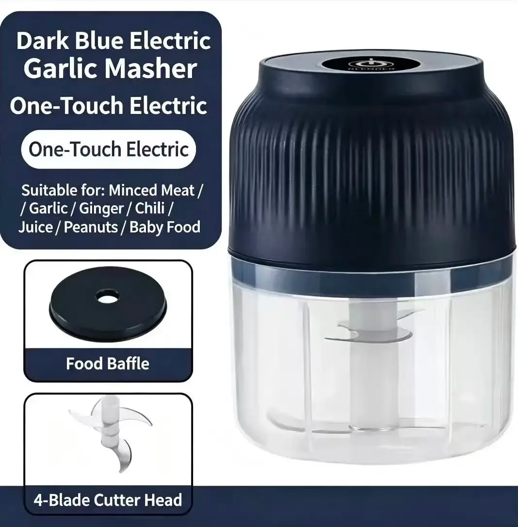 Mini hachoir à ail électrique sans fil rechargeable par USB 8