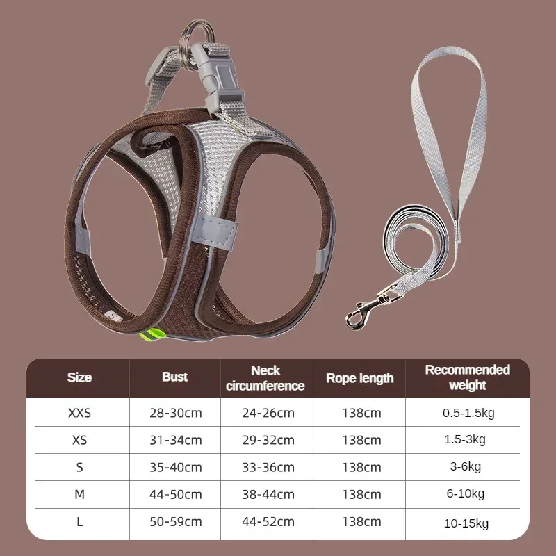 Ensemble d'accessoires réglables pour chiots et chats : collier et laisse pour petits chiens, bouledogue français et chihuahua 11