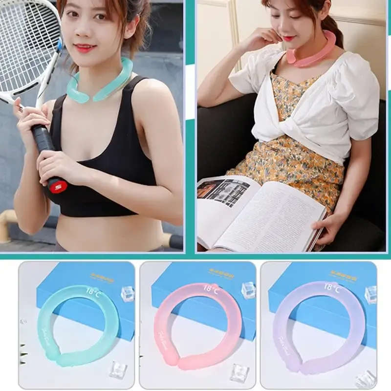 Anneau rafraîchissant pour le cou d'été, portable et réutilisable 2