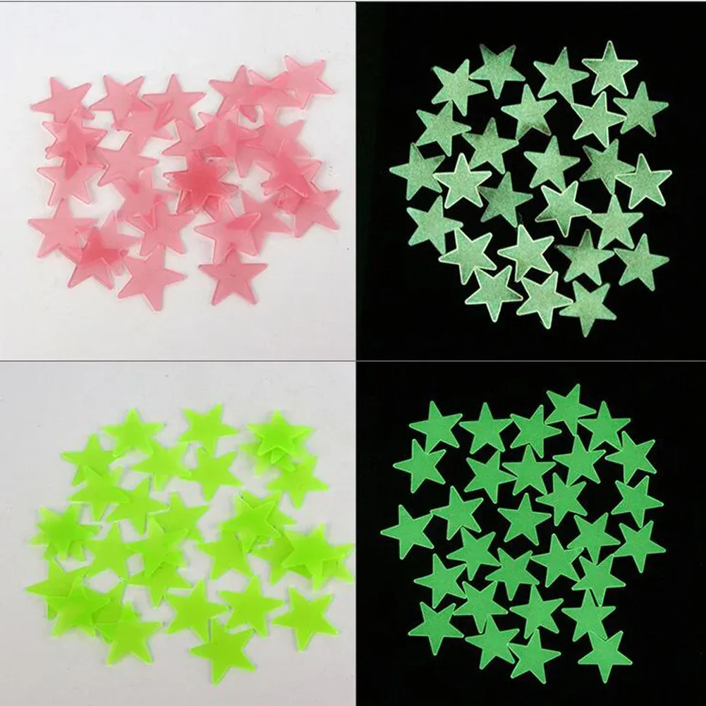 Autocollants muraux étoiles phosphorescentes pour chambre d'enfant, lot de 100 4