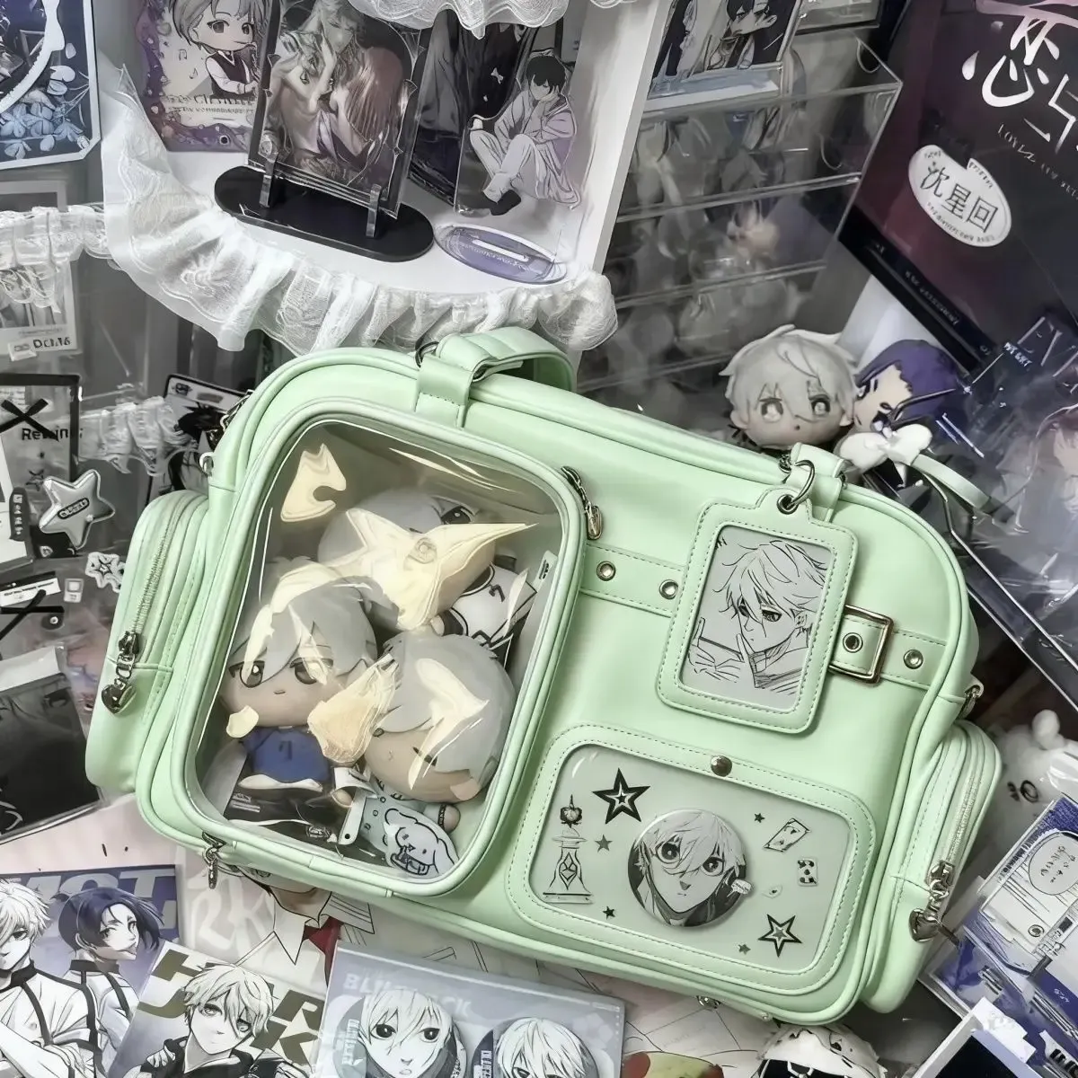 Sac à bandoulière Harajuku avec poupée à épingles, vue principale