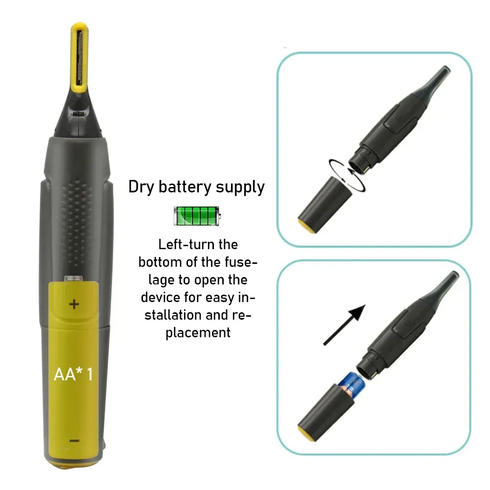 Tondeuse électrique de précision ultra-fine pour hommes – Mini tondeuse portable pour le nez et les cheveux, étanche, sûre et facile à nettoyer 5