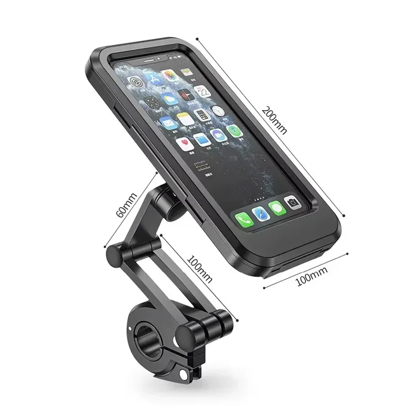 Support de téléphone rétractable et réglable pour vélo et moto, rotation à 360°, étanche et anti-chocs, compatible écran tactile 6