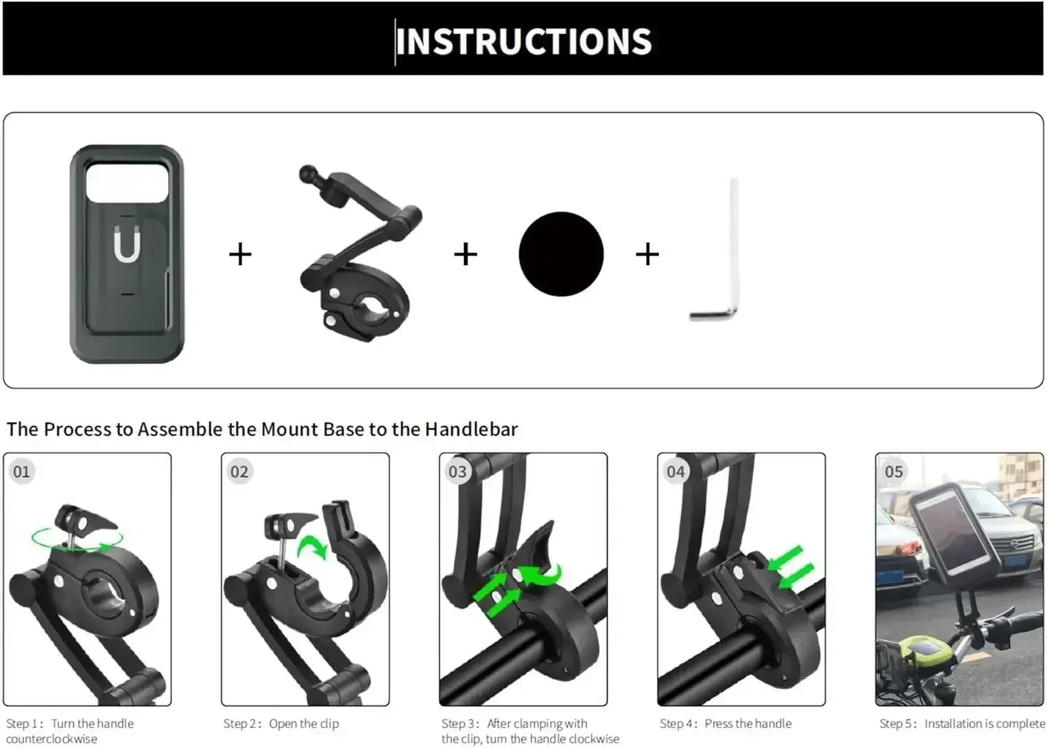 Support de téléphone rotatif sur vélo