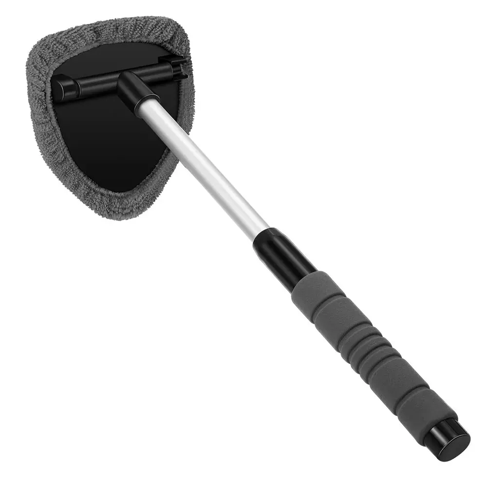 Ensemble de nettoyage télescopique pour pare-brise de voiture, avec brosse en microfibre et grattoir anti-buée 11