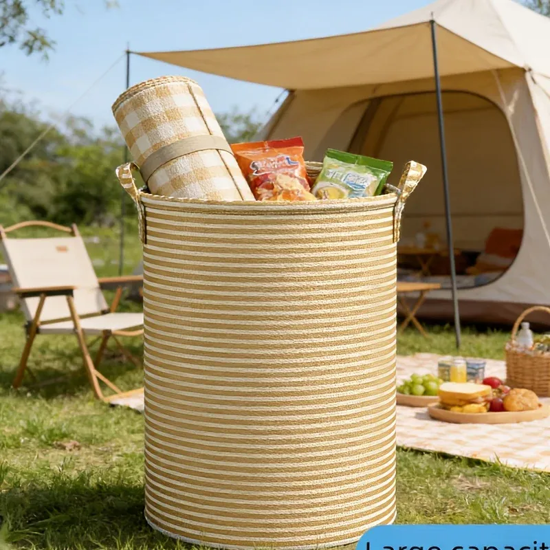 Panier à linge pliable grande capacité avec poignées robustes 3
