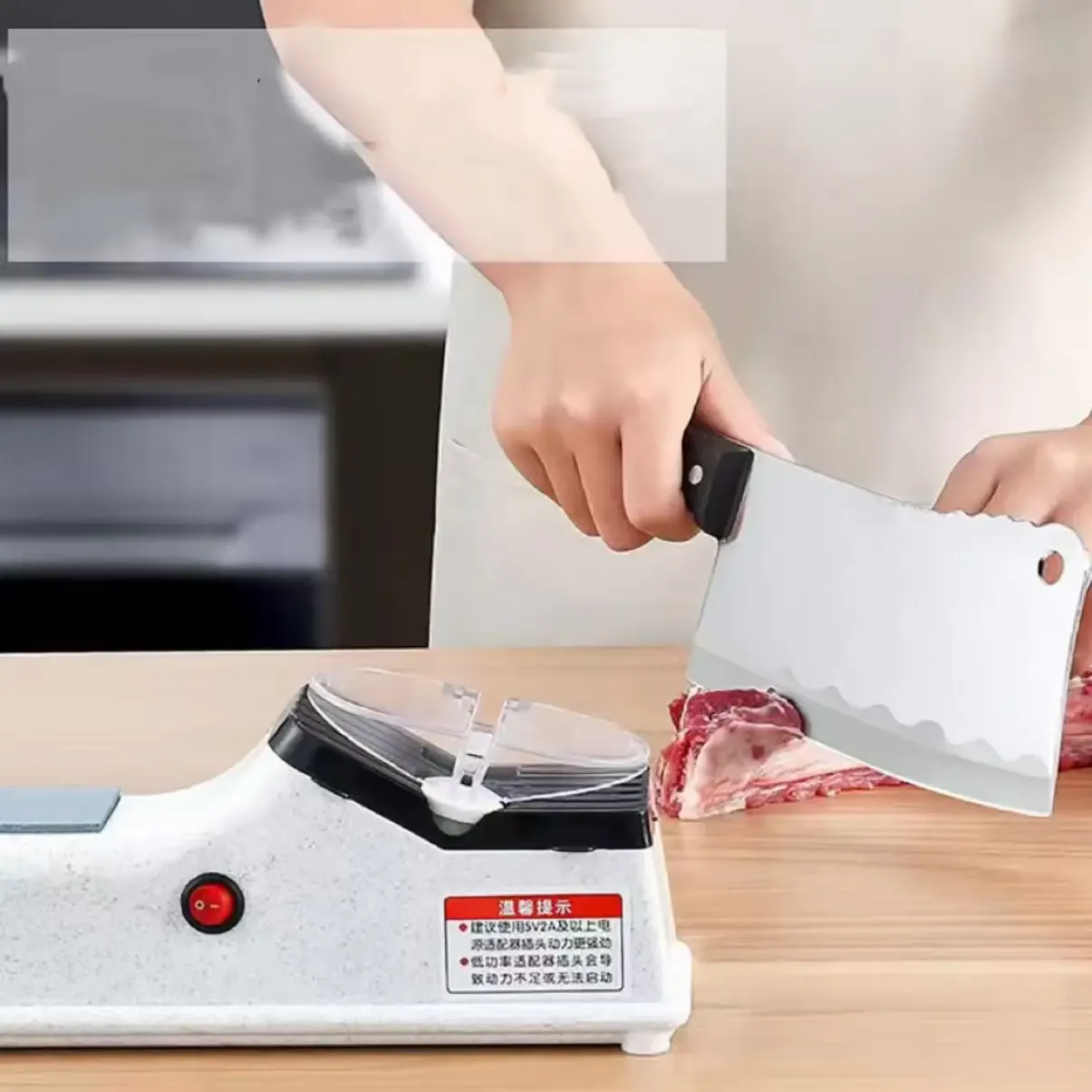 Aiguiseur électrique USB réglable pour couteaux de cuisine et ciseaux, meule blanche à grain moyen et fin