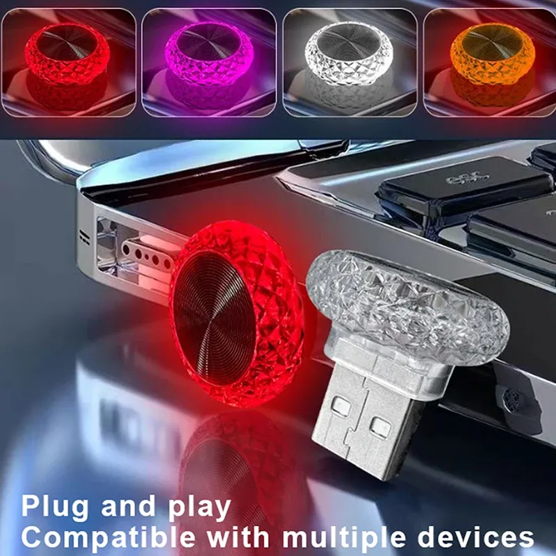 Mini lumière ambiante LED USB, connexion USB